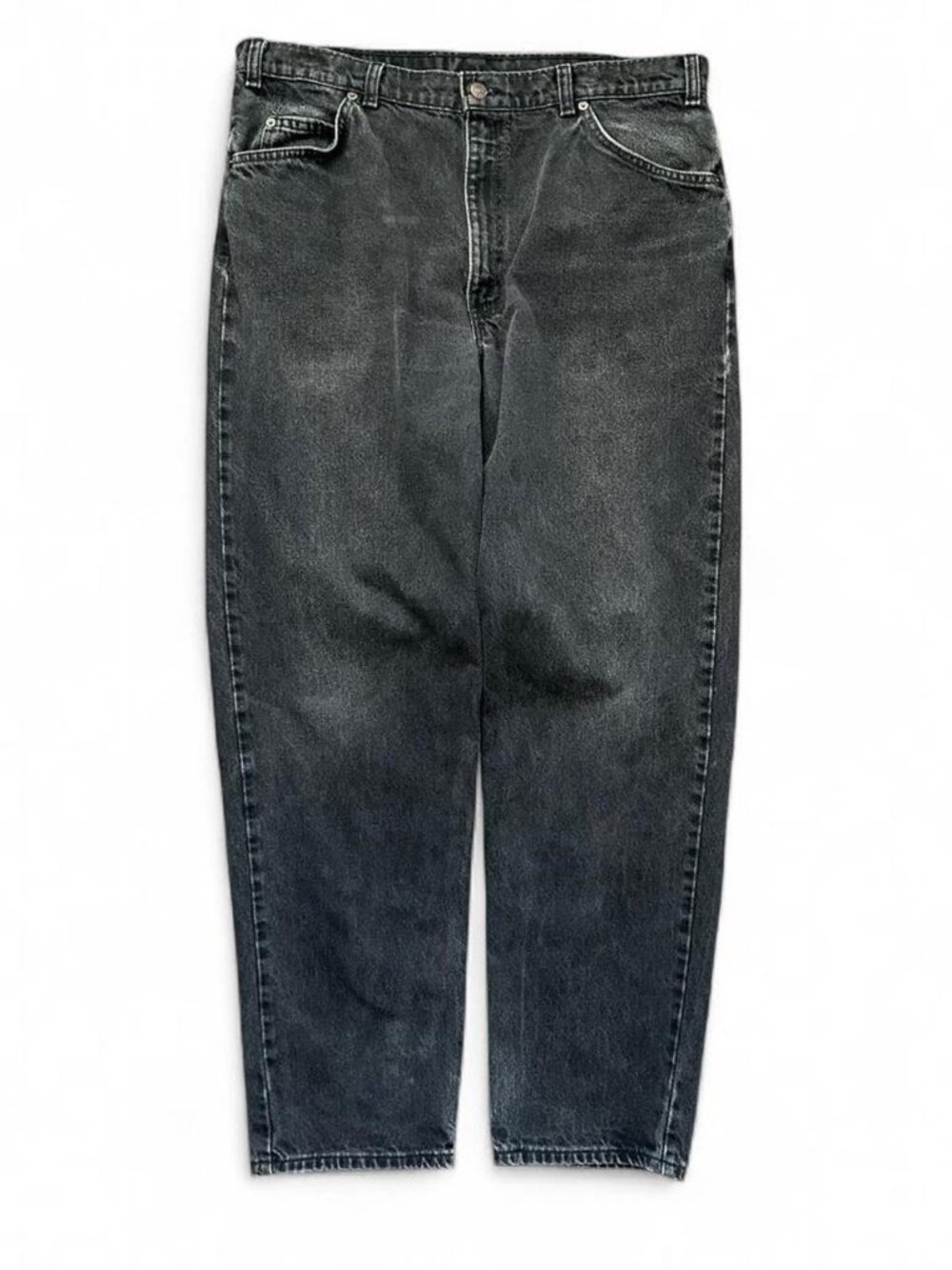 Levi’s 634 Black Denim Jeans Straight Leg Vintage Wash Orange Tab 36x32